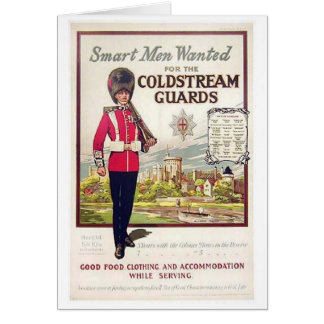 Cartão Homens Inteligentes Britânicos Queriam a Coldstrea