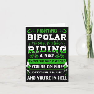 Cartão Homens Lutador Bipolar Mania Transtorno Mental Ans