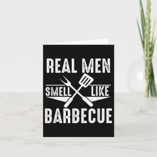 Cartão Homens Reais Cheiram A Barbecue Engraçados Churras