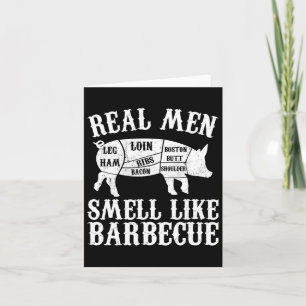 Cartão Homens Reais Cheiram A Byrbeque Churrasco Byrbeque