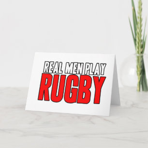Cartão Homens Reais Jogam Rugby