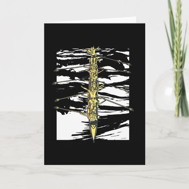 Cartão Homens remando (Frente)