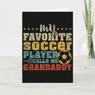 Cartão Homens Vintage Meu Jogador de Futebol Favorito Avô