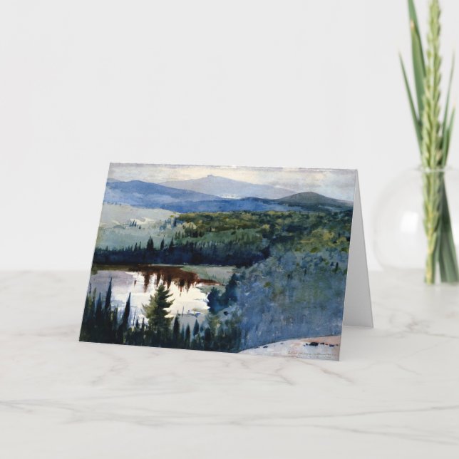 Cartão Homer - Aldeia Indiana, Adirondacks, (Frente)