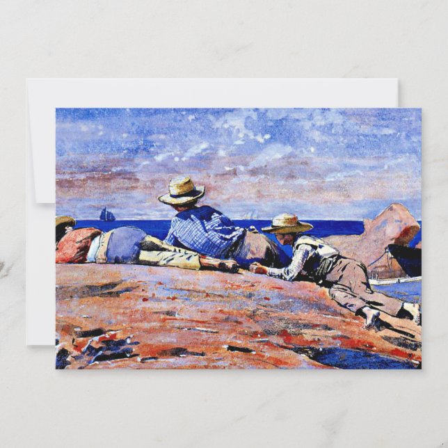 Cartão Homer - Três Meninos na margem (Frente)