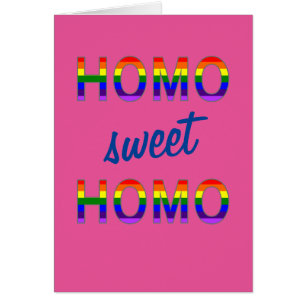 Cartão Homo alegre engraçado do doce do homo