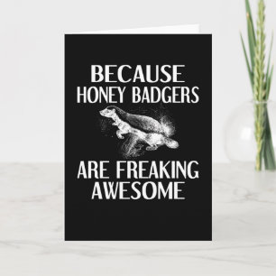 Cartão Honey Badger Gifts Animal Honey Badger Lover