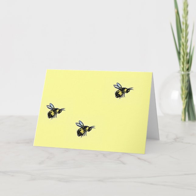 Cartão Honey Bee Art Greeting or Note Cards (Frente)