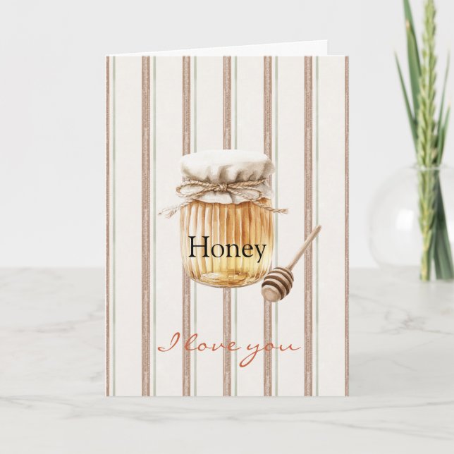 Cartão Honey, I Love You (Frente)