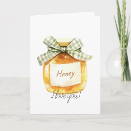 Cartão Honey, I love you Honey Jar