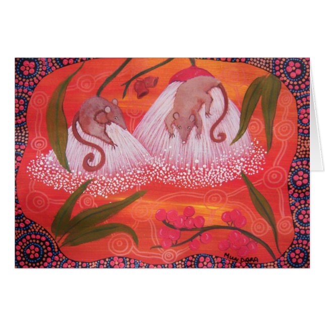 Cartão Honey Possum (Frente Horizontal)