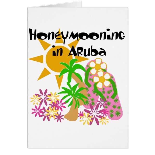 Cartão Honeymooning em Aruba (Frente)