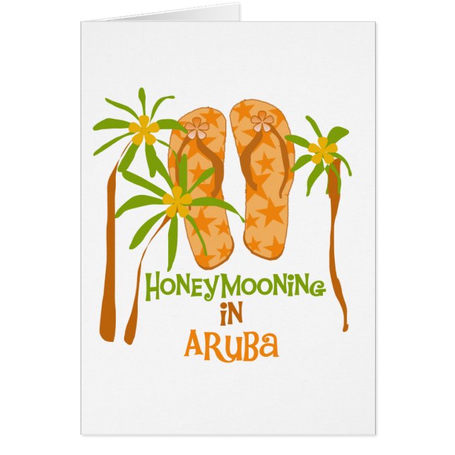 Cartão Honeymooning em Aruba (Frente)