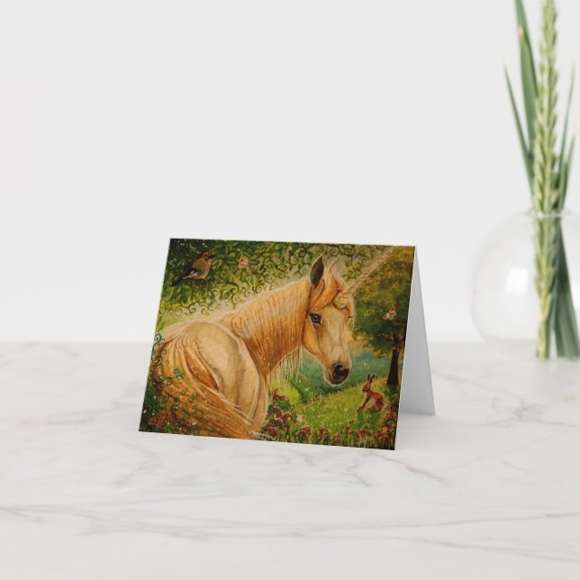 Cartão Honey's Meadow - Unicorn Notecard (Frente)