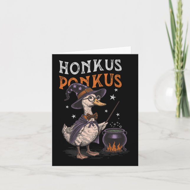 Cartão Honkus Ponkus Dia de as Bruxas engraçado Witch Goo (Frente)