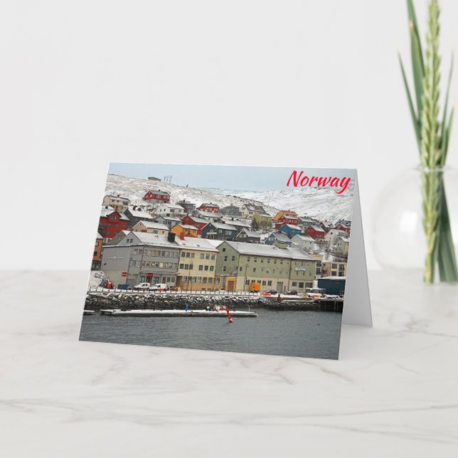 Cartão Honningsvåg, Noruega (Frente)