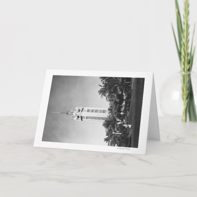 Cartão Honolulu, Havaí - A Fotografia da Torre Aloha (Frente)