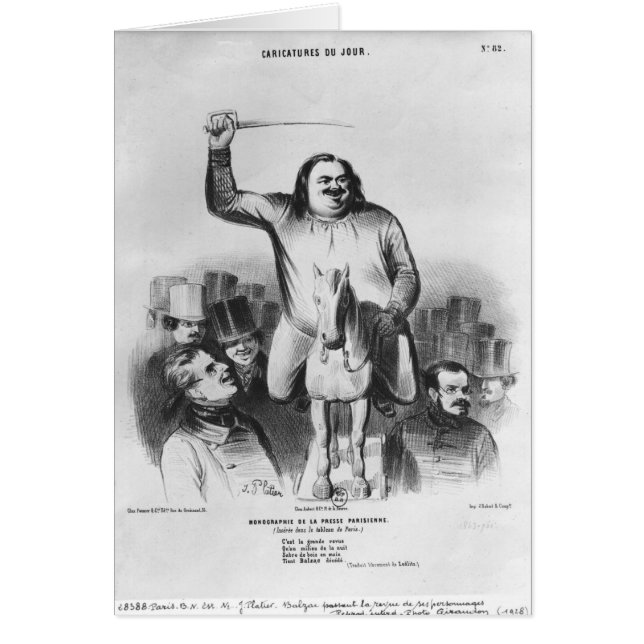 Cartão Honore de Balzac (Frente)