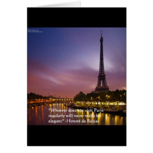 Cartão Honoré de Balzac Sobre Paris França