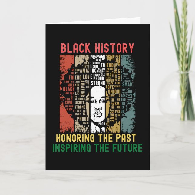 Cartão Honoring The Past Inspiring Future Black History (Frente)