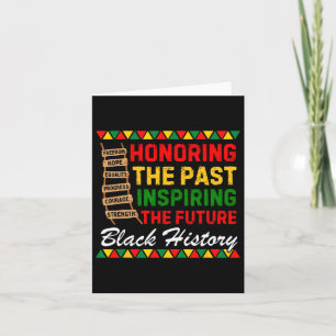 Cartão Honrando O Passado Inspirando O Futuro Histo Negro