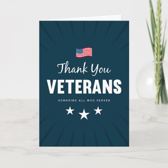 Cartão Honrando todos os que serviram (Frente)