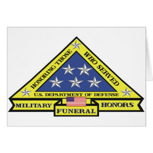 Cartão Honras fúnebres militares