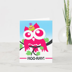 Cartão Hoo-Ray, é o seu aniversário, fria de aniversário