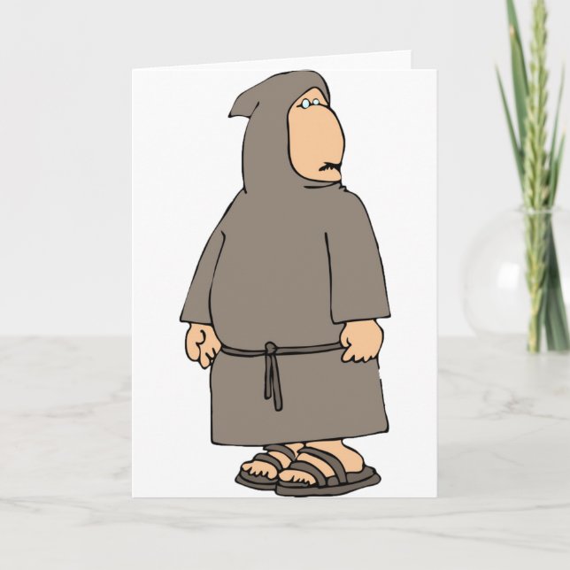 Cartão Hooded Monk Greeting Cards (Frente)