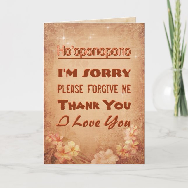 Cartão Ho'oponopono (Frente)
