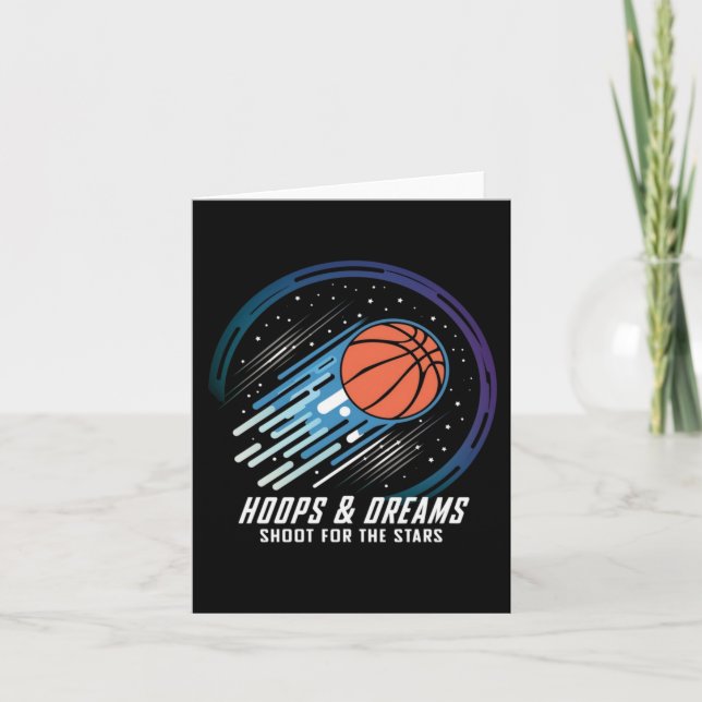Cartão Hoops E Sonhos - Presente Para Jogadores De Basque (Frente)