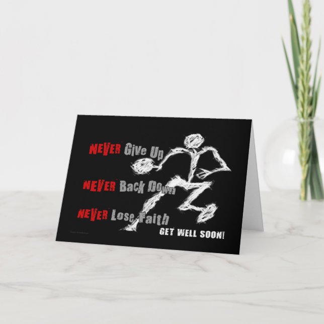 Cartão HOOPZONE "Get Well-NEVER" 5x7 card w/plain wht env (Frente)