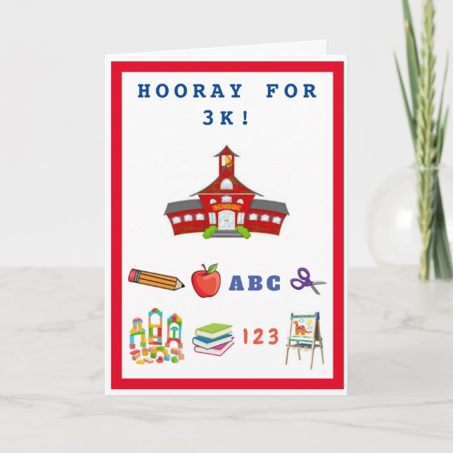 Cartão Hooray for 3K card (Frente)