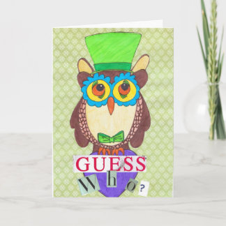 Cartão hoot owl note card