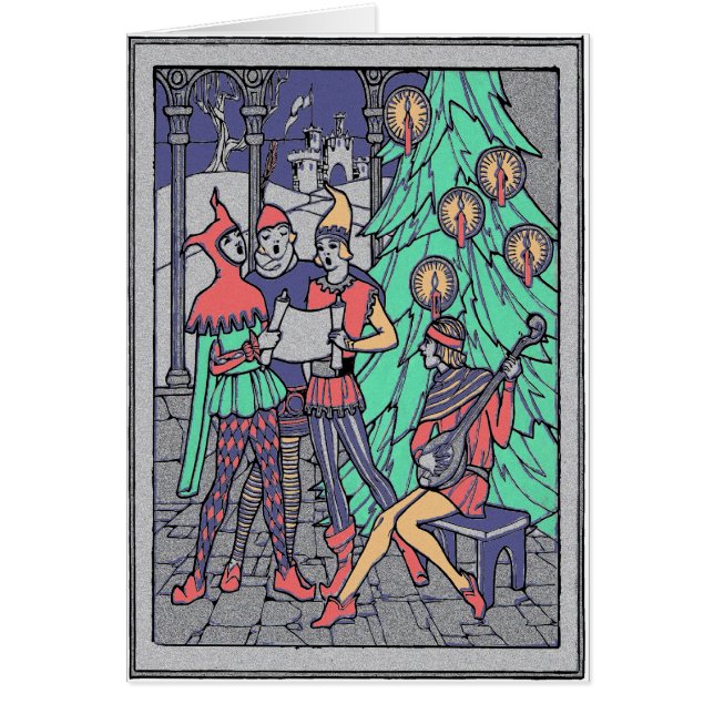 Cartão Hootenanny medieval (Frente)