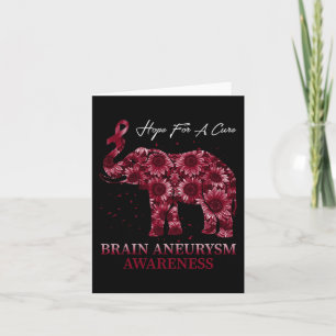 Cartão Hope Brain Aneurysm Sensibilização Burgundy