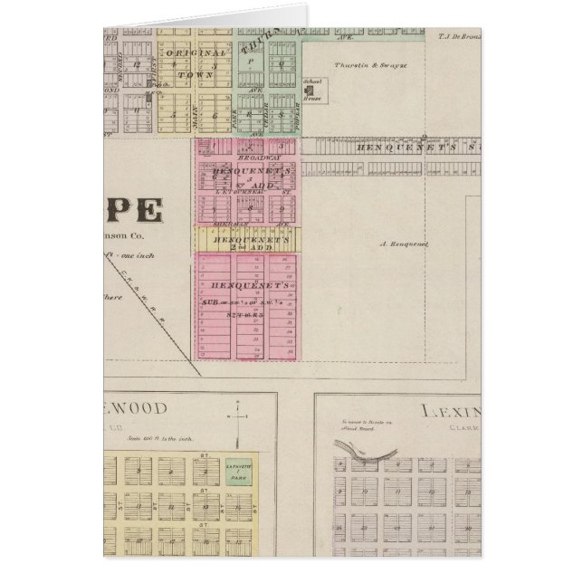 Cartão Hope, Englewood, Lexington, Kansas (Frente)