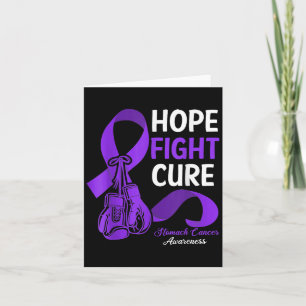 Cartão Hope Fight Cure Periwinkk Ribbon Stomach Cancer A