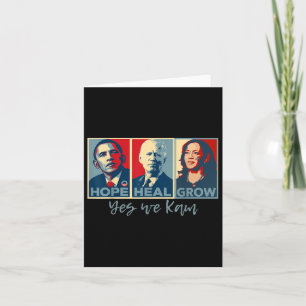 Cartão Hope Heal Cresceu Obama Joe Biden Kamala Harris 20