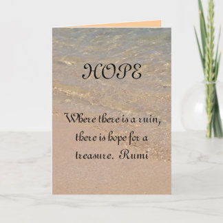 Cartão HOPE Inspiration Card Rumi Quote Hawaii