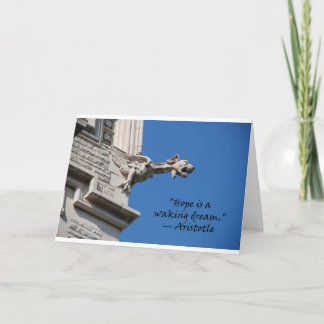 Cartão "Hope is a waking Dream" Aristotle