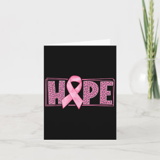 Cartão Hope Leopard Friso Rosa Friso Sensibilização para 