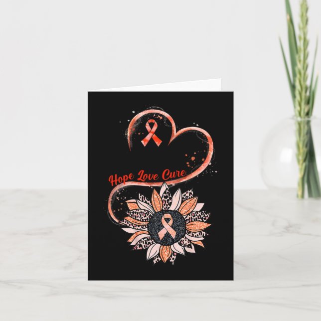Cartão Hope Love Cure Fighter Sunflower RSD Awarenes (Frente)