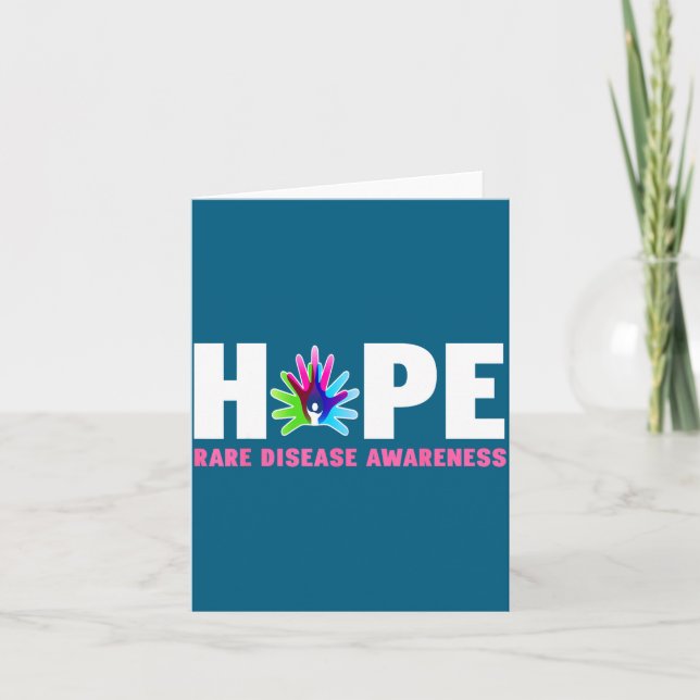 Cartão Hope Rare Disease Awareness Shirt - Rare Disease D (Frente)
