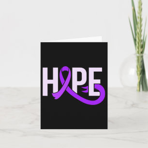 Cartão Hope Ribbon Roxo Heimerheimer's Disease Awarenes