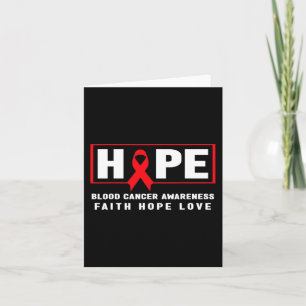 Cartão Hope Sanguíneo Cancer - Red Ribbon Sangue Cancer A