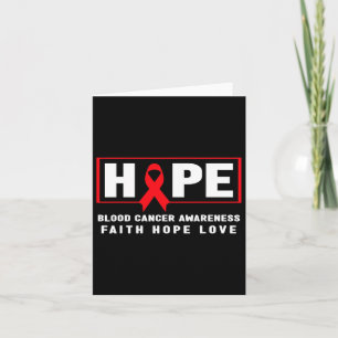 Cartão Hope Sanguíneo Cancer - Red Ribbon Sangue Cancer A
