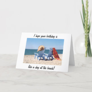 CARTÃO HOPE YOUR BIRTHDAY IS LIKE A DAY AT THE BEACH
