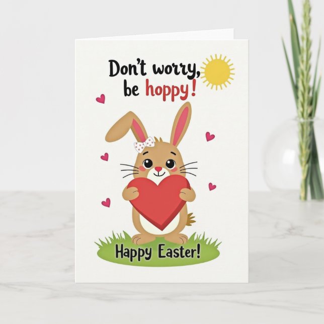 Cartão Hoppy Easter Greetings Card (Frente)