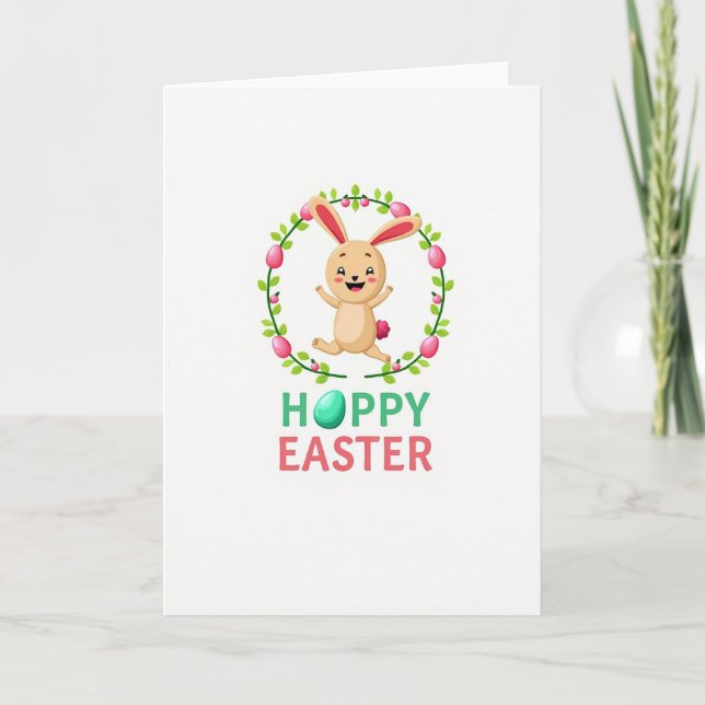 Cartão Hoppy Spring Animal Card (Frente)